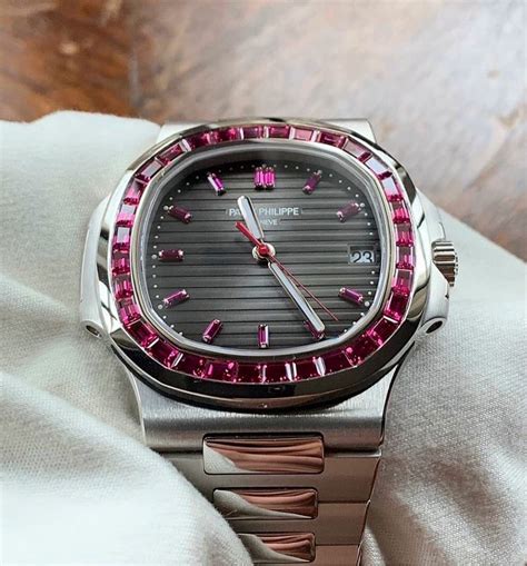 patek philippe nautilus ruby bezel price|Patek Philippe Nautilus watches.